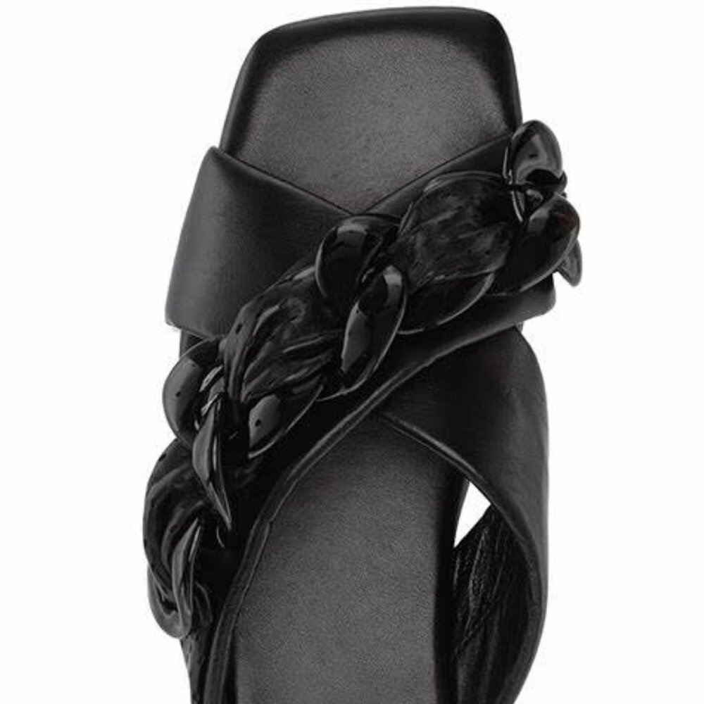 VINCE CAMUTO Azori Black Cushioned Flat Slide Sandals 6.5 M US  37 EU
